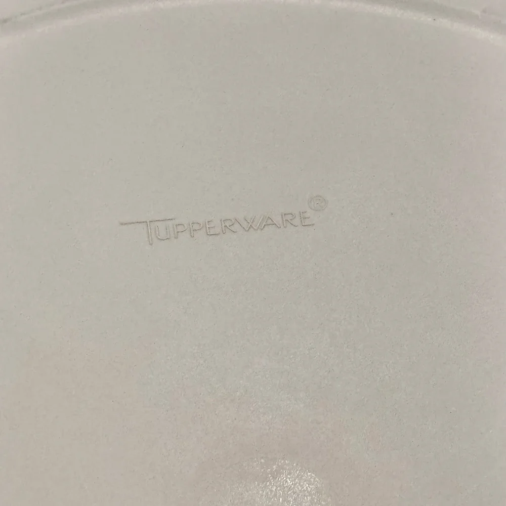 Tupperware Jeannie Magic Divided Serving Tray‎ with Lid Cream White 1665-3 USA